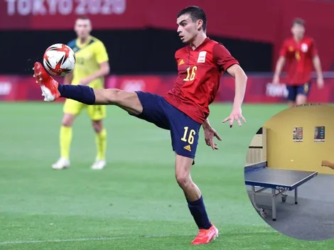 Pedri la rompe en la villa olímpica con el tenis de mesa