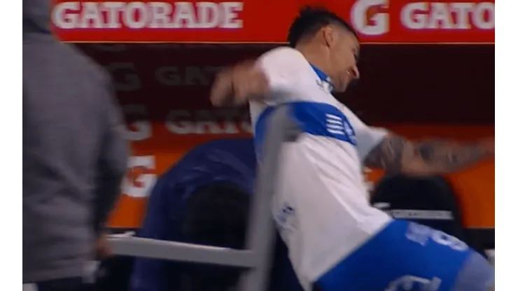 Zampedri no quedó feliz tras el gol anulado por el VAR