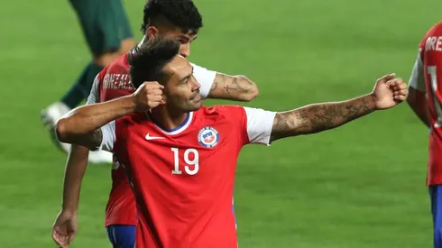 Luis Jiménez vistiendo la camiseta de la selección chilena durante el amistoso de Chile ante Bolivia en marzo pasado.