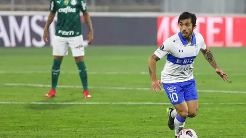 Edson Puch ingresó de cambio en la ida ante Palmeiras.