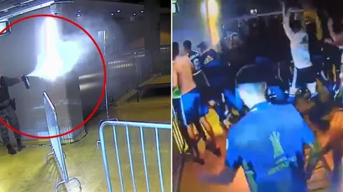 La policía brasileña se enfrentó con la delegación de Boca Juniors.