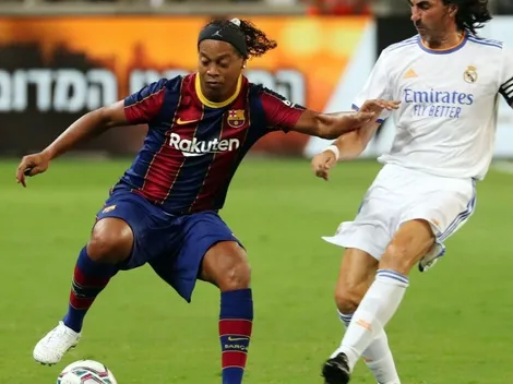Ronaldinho se luce con un show en El Clásico de leyendas
