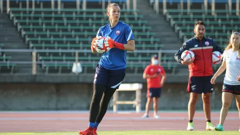 Christiane Endler se entrena de cara al debut en Tokio 2020.