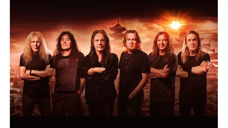 Iron Maiden en pleno para el anuncio de su nuevo disco Senjutsu.