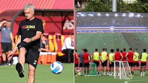 El DT portugués causó sensación con su método de prácticas en la Roma.