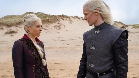 House of the Dragon: Emma D'Arcy como la Princesa Rhaenyra Targaryen y a Matt Smith como Prince Daemon Targaryen.