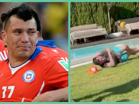 Gary Medel recibe mordida de su hijo en sus partes íntimas