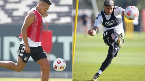 Javier Parraguez y Juan Carlos Gaete celebraron en el apronte de los picados de Colo Colo ante los juveniles