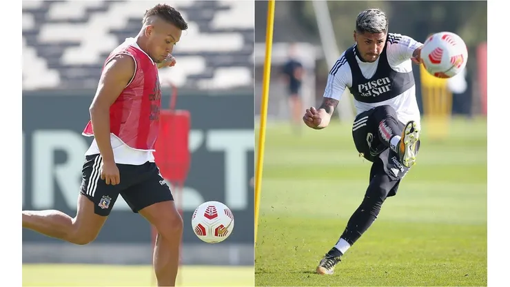 Javier Parraguez y Juan Carlos Gaete celebraron en el apronte de los picados de Colo Colo ante los juveniles