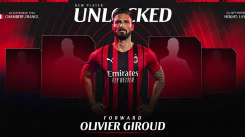 AC Milan anuncia oficialmente el fichaje de Olivier Giroud.