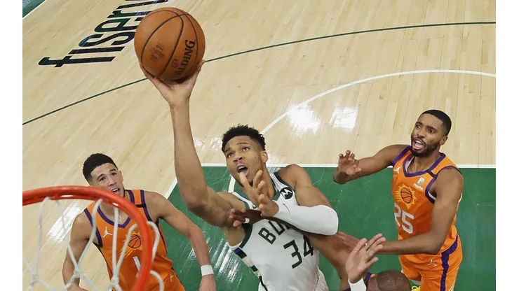 Giannis Antetokounmpo fue una de las grandes figuras en los partidos disputados en el Fiserv Forum.
