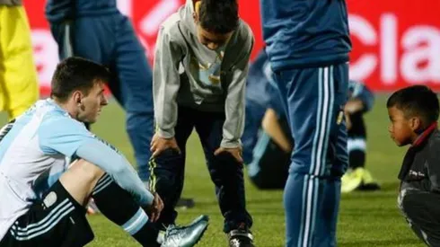 Maxi y Martín Sandoval se acercaron a la Pulga en el Nacional el 2015