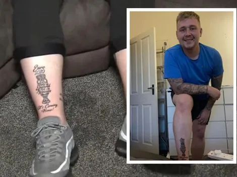 "Inglaterra campeón", el desafortunado tatuaje de hincha británico