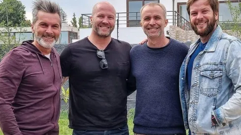 Cristián Sánchez junto a sus hermanos, entre ellos Aníbal.