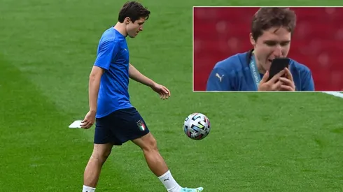 El jugador de la Juventus tuvo una dulce reacción tras alzar la Euro.