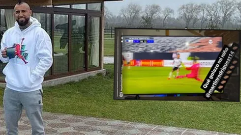 Arturo Vidal celebró la clasificación de Colo Colo