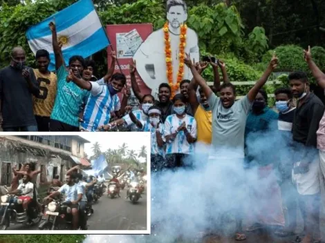 Insólito: multitudinarias celebraciones en India por la copa de Argentina