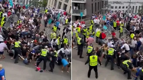 La fanaticada inglesa provocó disturbios antes y después de la final perdida ante Italia.