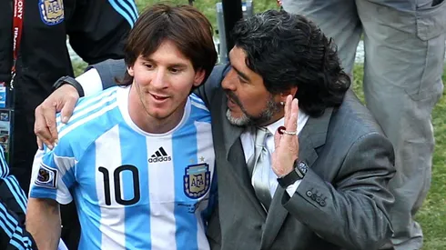 Messi fue dirigido por Diego Maradona en la selección argentina