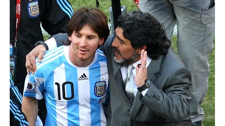 Messi fue dirigido por Diego Maradona en la selección argentina