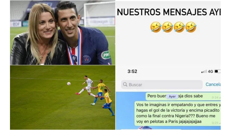 Esposa de Di María le relato el gol un día antes por WahtsApp y con promesa de por medio.