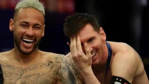 Messi y Neymar se ríen tras el partido que dejó campeón a Argentina