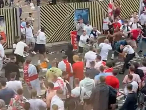 Caos en Wembley: hinchas sin ticket intentan entrar con avalancha