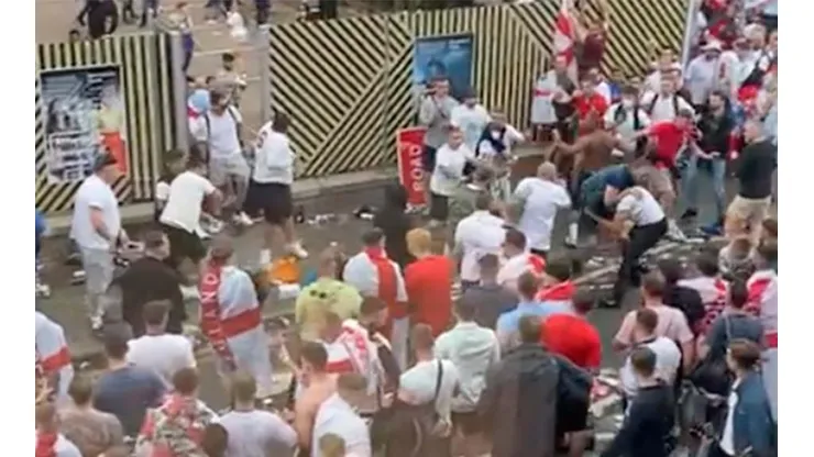 Caos en la entrada de Wembley en la final de la Eurocopa