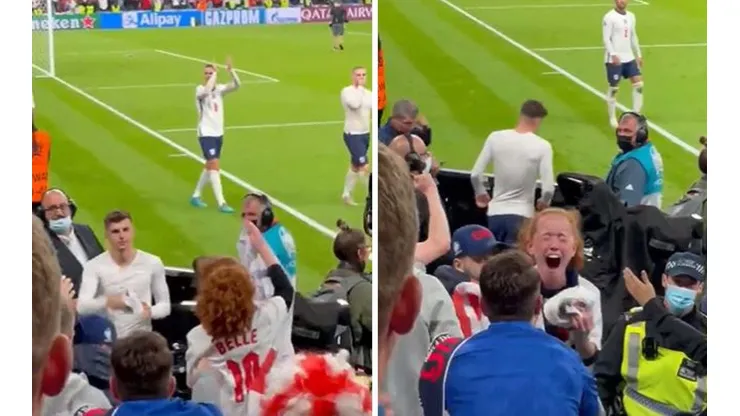 La emoción de la pequeña fanática tras recibir la camiseta de Mount