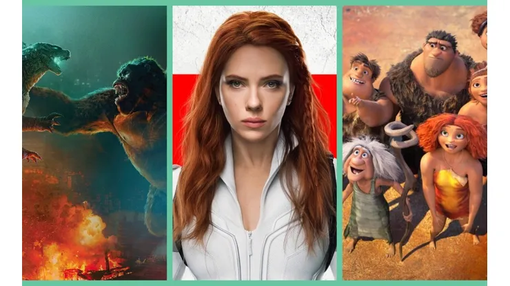Godzilla vs. Kong, Black Widow y Los Croods 2 son parte de las películas que llegan a la reapertura de cines en Chile.