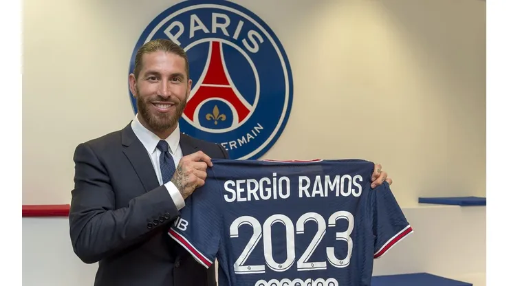 Sergio Ramos en su presentación