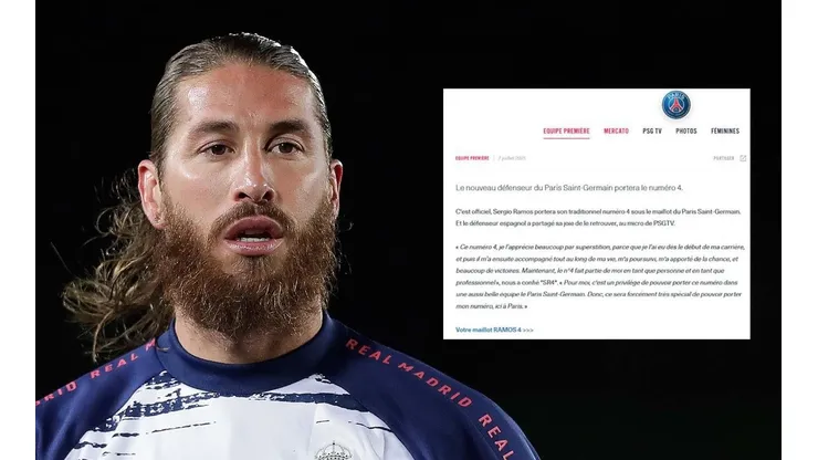 Sergio Ramos podría ser presentado este jueves en el PSG