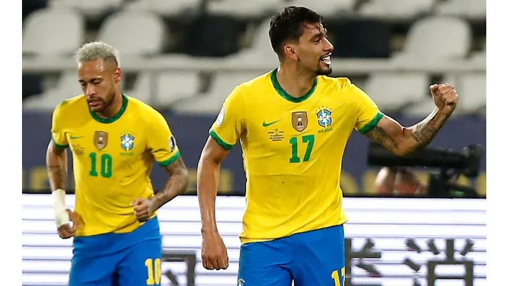 Brasil se puso en ventaja ante Perú con gol de Lucas Paquetá.
