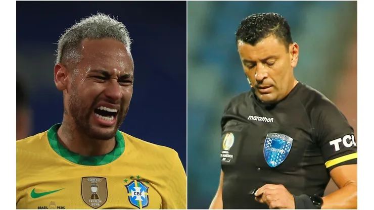 Neymar le pegó durísimo al árbitro chileno Roberto Tobar.