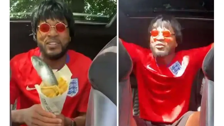 Evra alentando a la selección de Inglaterra antes de las semis en la Eurocopa