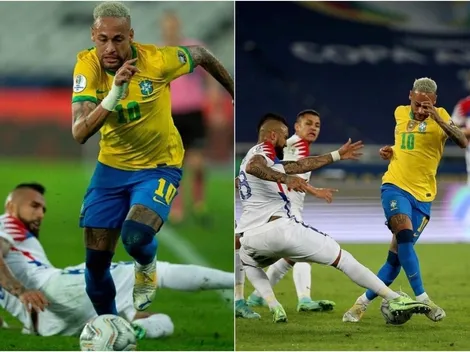 Neymar sube al columpio a Vidal, que responde y lo deja callado