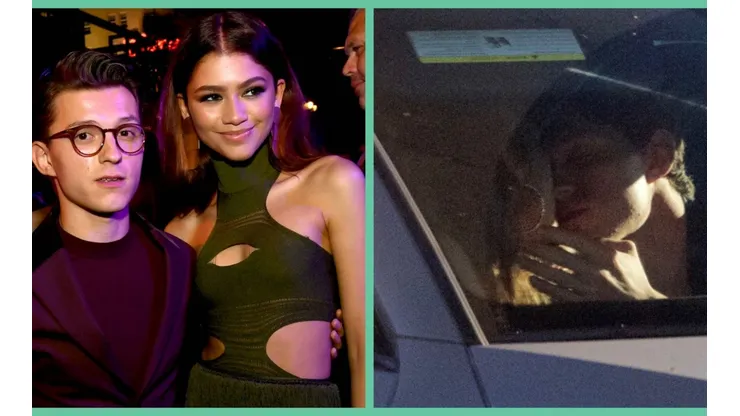 Tom Holland y Zendaya en un evento social y en la escena que fueron captados besándose.
