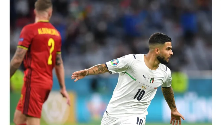 Italia supera por 2-1 a Bélgica en el cierre del primer tiempo.