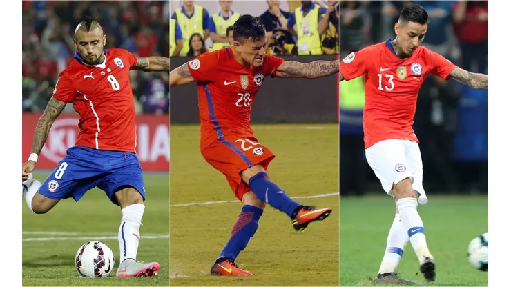 Arturo Vidal, Charles Aránguiz y Erick Pulgar son especialistas en penales en sus clubes y en la selección chilena