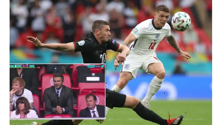 Inglaterra tuvo apoyo de lujo en el palco de Wembley.