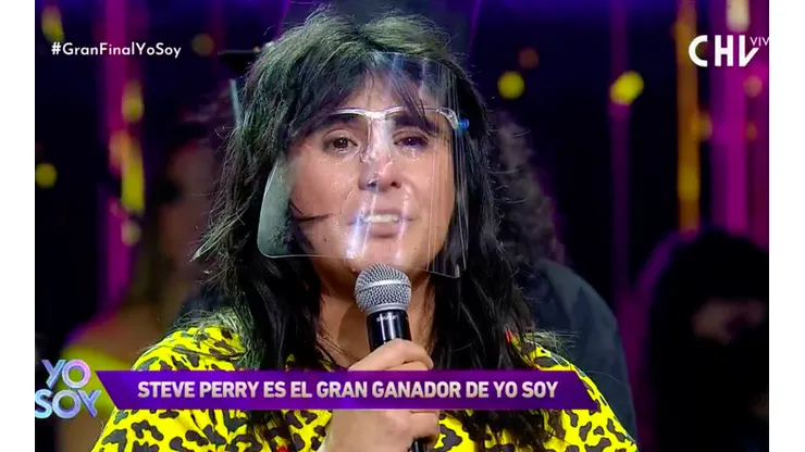 El imitador de Steve Perry, Rodrigo Cid, al coronarse como el gran ganador de la tercera temporada de Yo Soy.