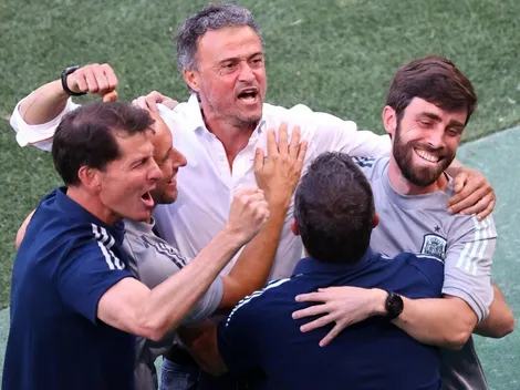 Luis Enrique extasiado con el triunfo de España