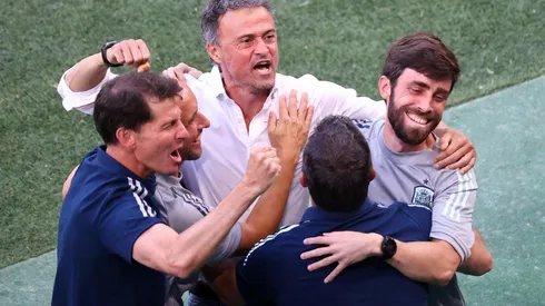 Luis Enrique terminó eufórico la llave ante Croacia