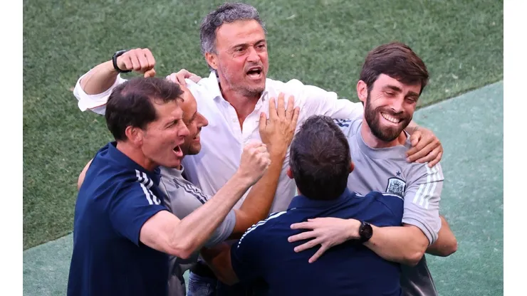 Luis Enrique terminó eufórico la llave ante Croacia