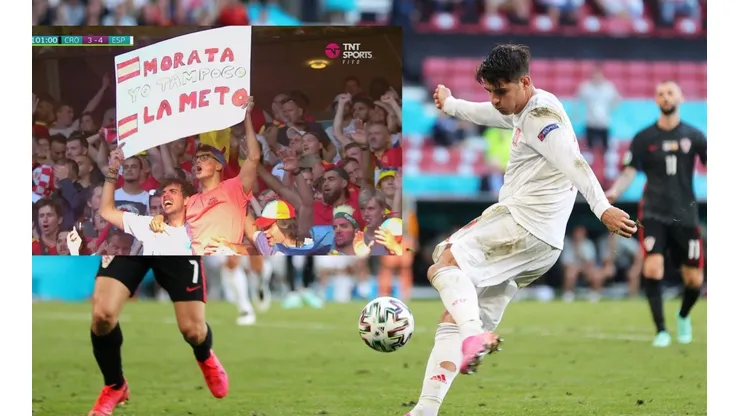Morata dejó callados a los fanáticos que lo molestaban con una pancarta