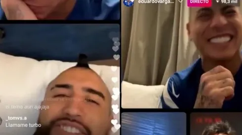 Arturo Vidal y Eduardo Vargas se mataron de la risa con live sin censura