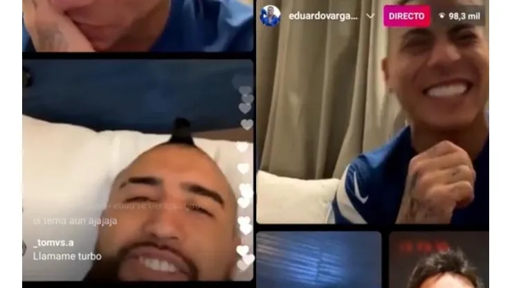 Arturo Vidal y Eduardo Vargas se mataron de la risa con live sin censura