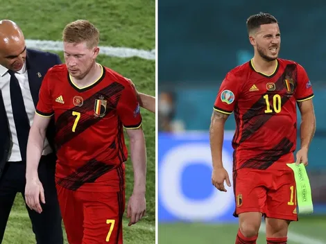 Bélgica avanza pero sufre con las lesiones de Hazard y De Bruyne