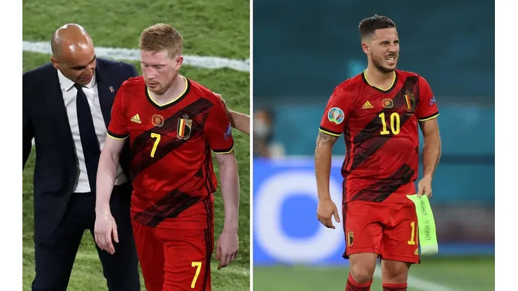 De Bruyne y Hazard debieron salir de la cancha frente a Portugal