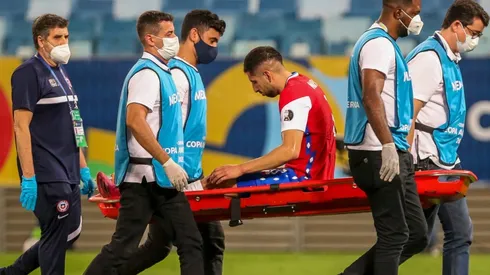 Guillermo Maripán fue sustituido en el partido frente a Uruguay.